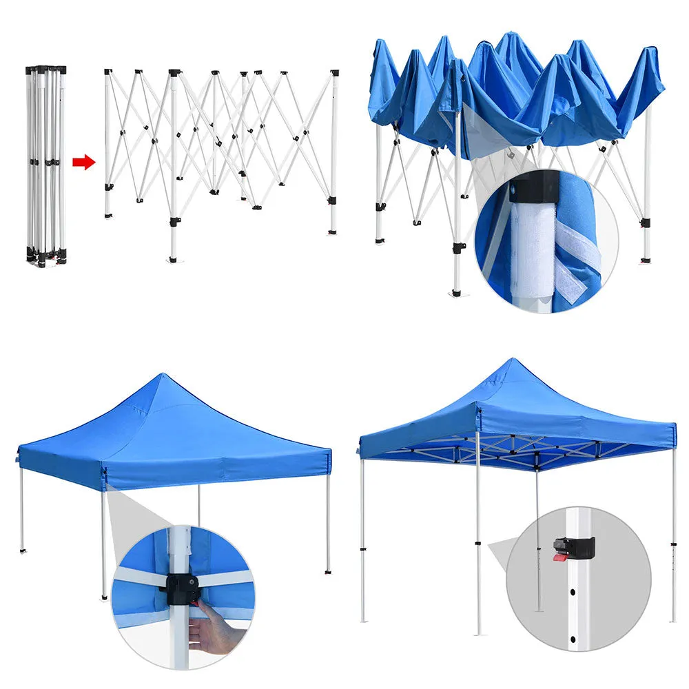 InstaHibit Easy Pop-up Tent Comml. Canopy 10x10ft CPAI-84