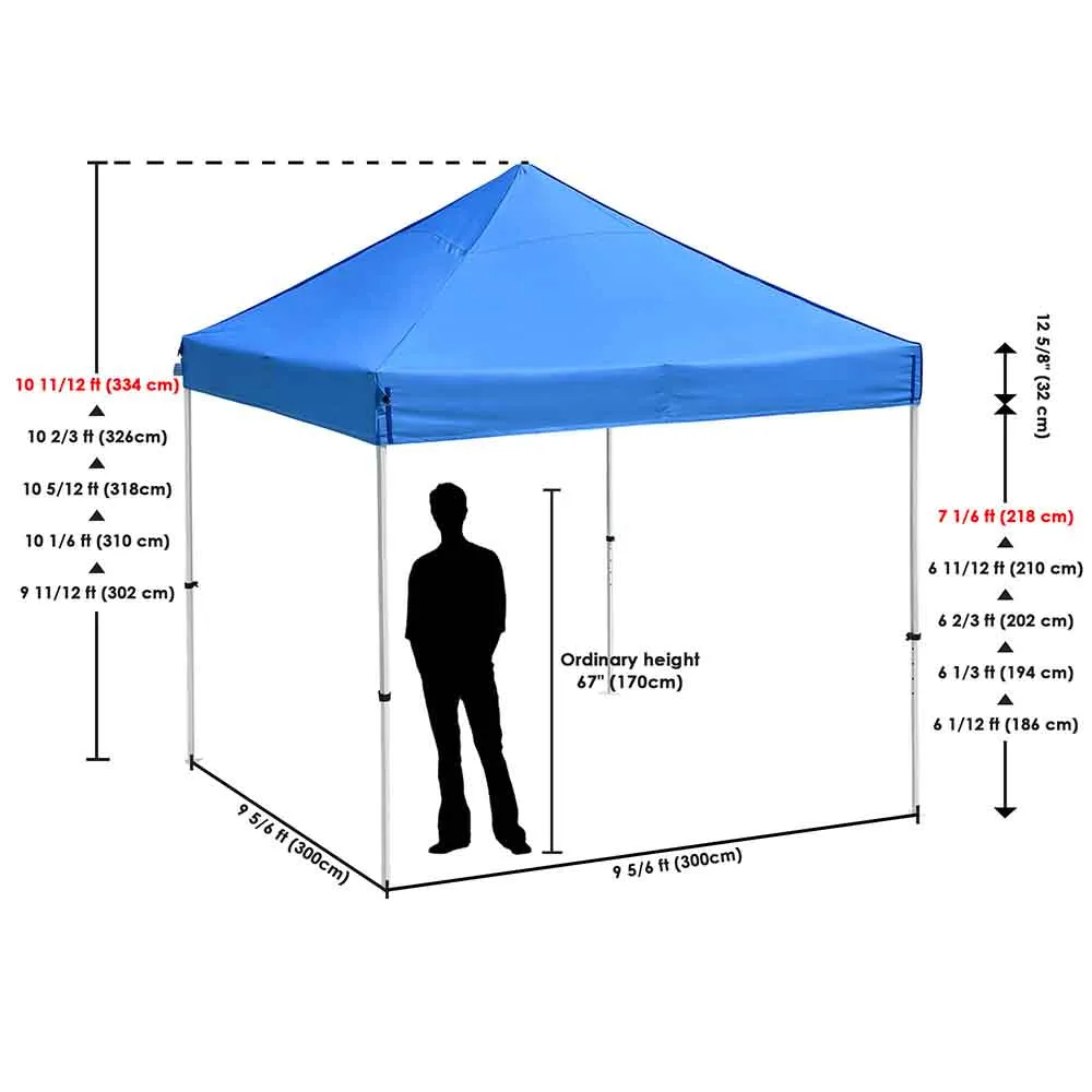 InstaHibit Easy Pop-up Tent Comml. Canopy 10x10ft CPAI-84