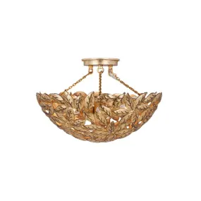 Kelan 16 in. 3 Lights Semi flush Mount Light Gold Finish