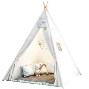 Kids Teepee Play Tent White