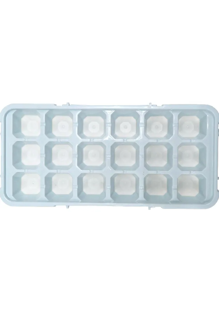 Landmark 18grids Ice Cube Tray Silicon Press with Container - Light Blue 12 x 24 x 8cm