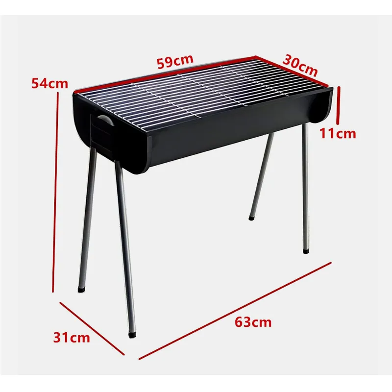 Large Carbon Steel Portable Adjustable Braai Stand