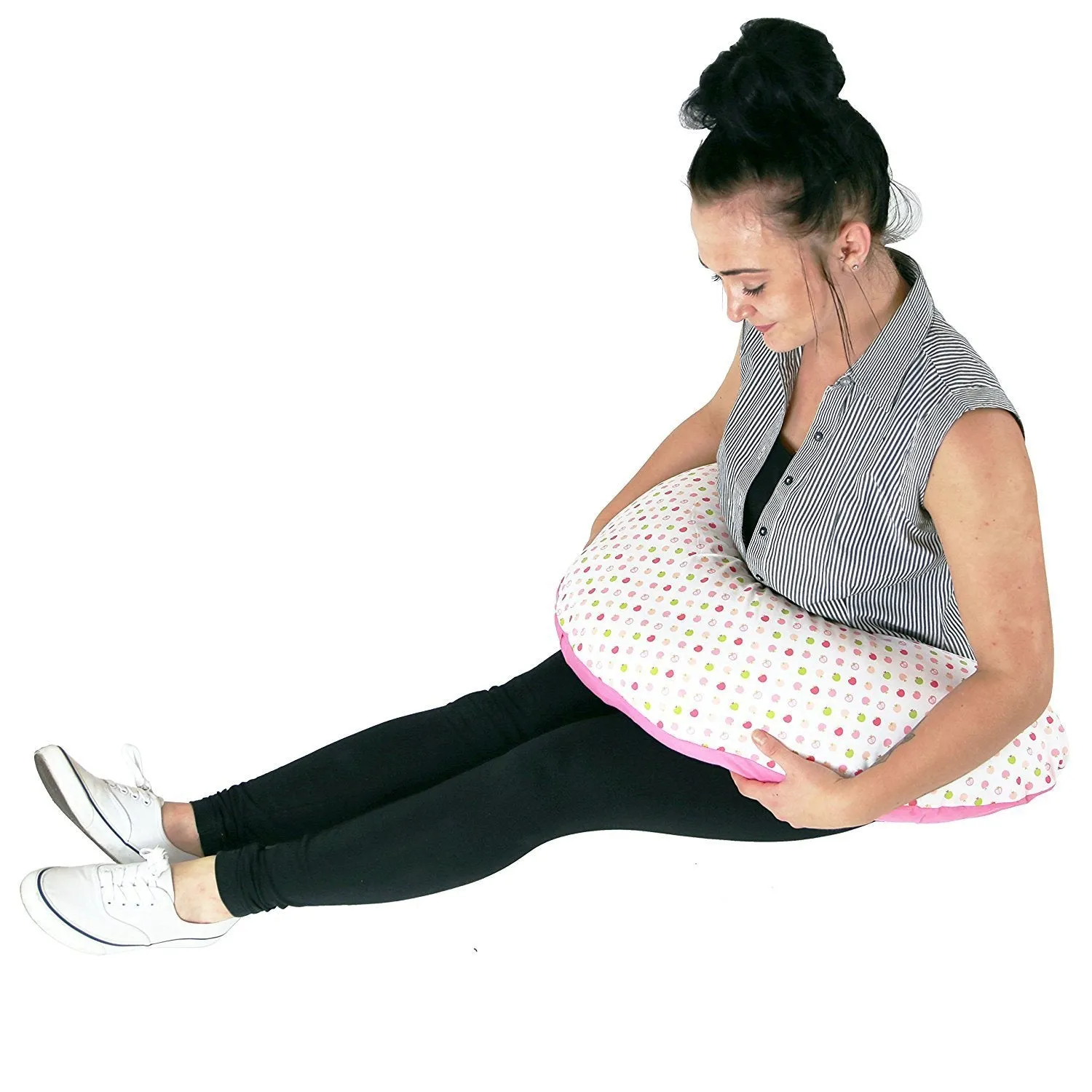Maternity Supportive Body Breast Feeding Pillow White   Pillow Case (White)