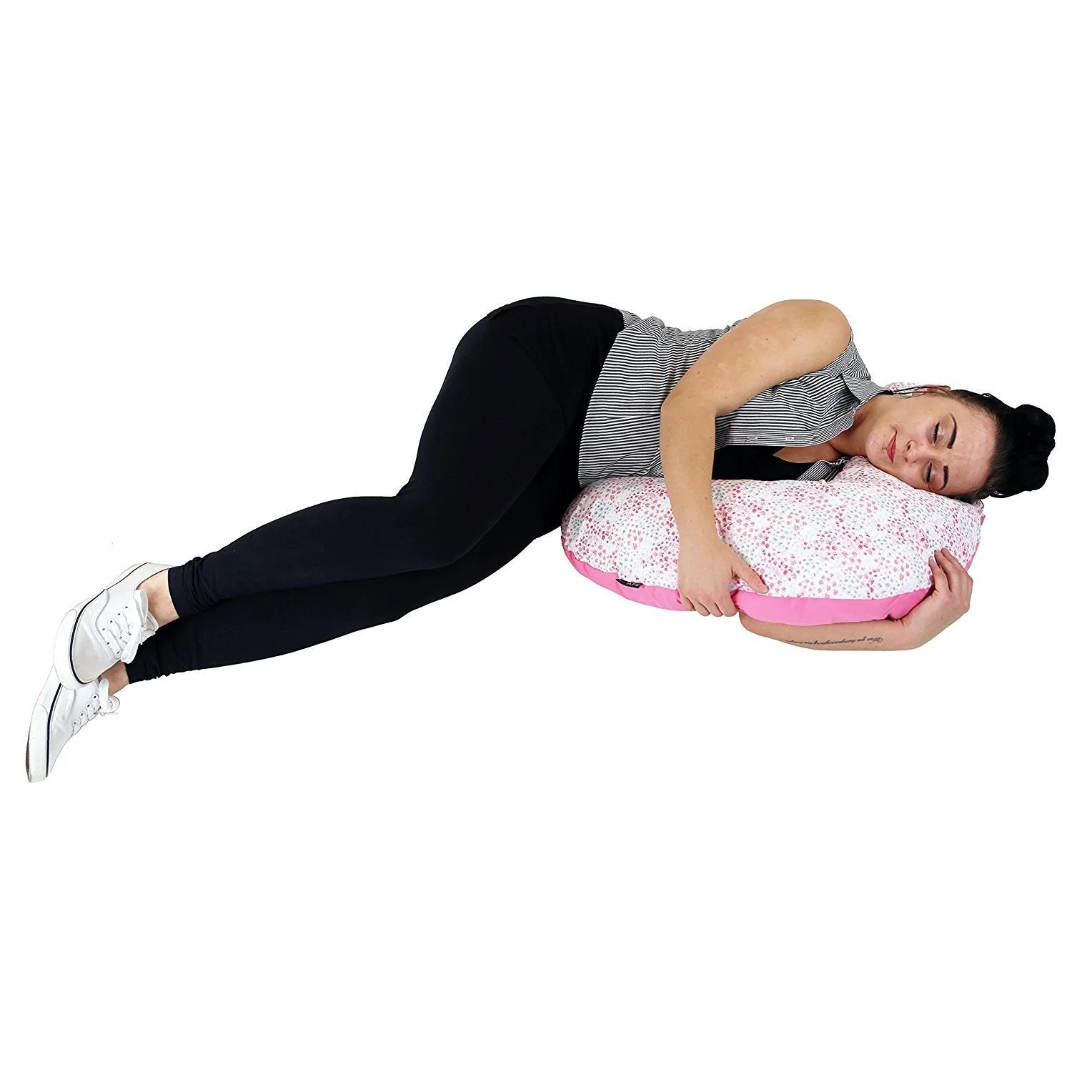Maternity Supportive Body Breast Feeding Pillow White   Pillow Case (White)