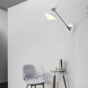 Minimalist Metal Wall Sconce Grey Lighting for Living Room - 5.5"/6"/7" with 1 Head