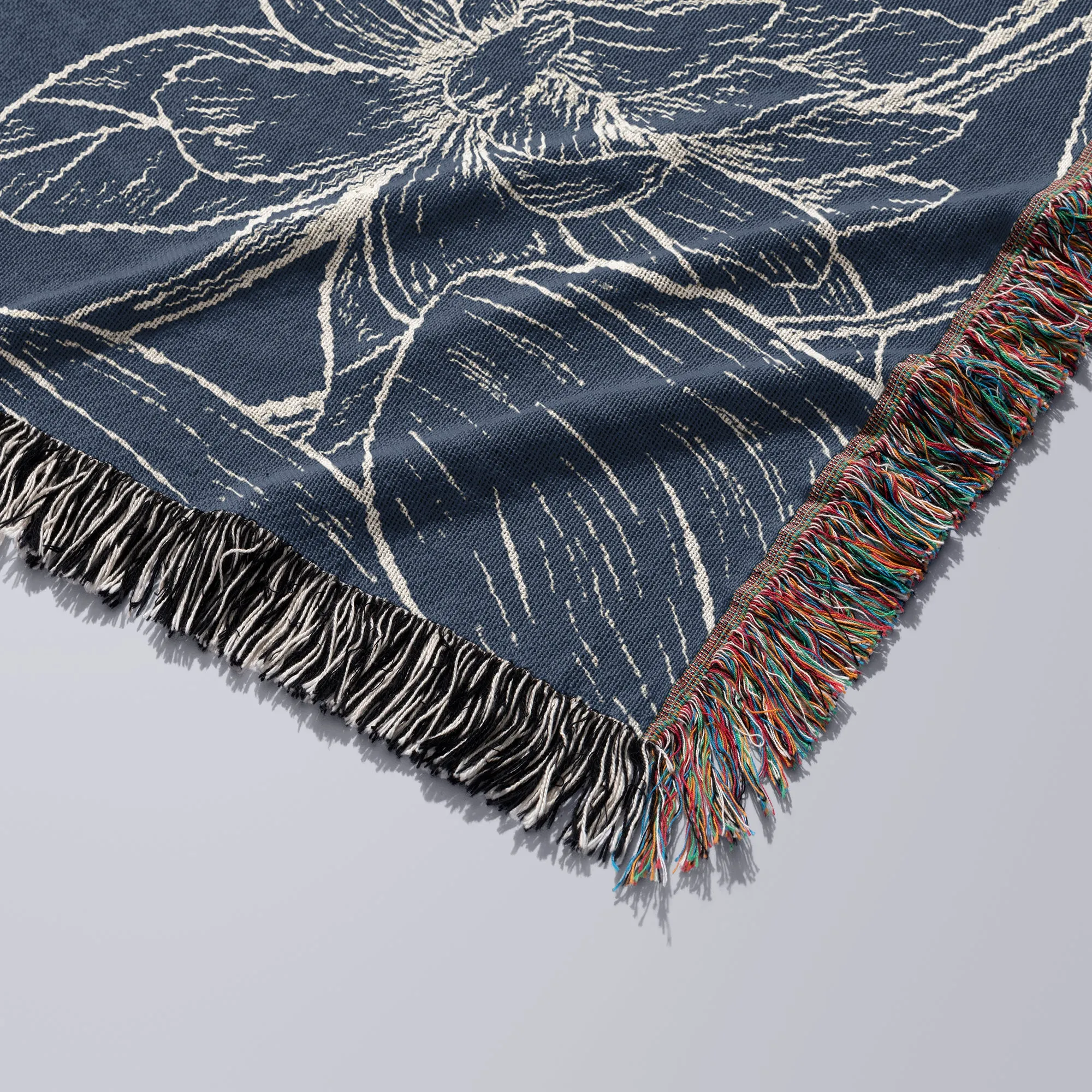 Mom I Love You Floral Gift for Mothers Gift Woven Jacquard Blanket