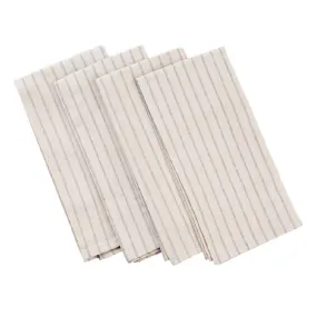 Natural Striped Cotton Napkin, Set Of 4
