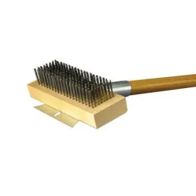 Nella 30" Stainless Steel Broiler Brush with Horizontal Scraper