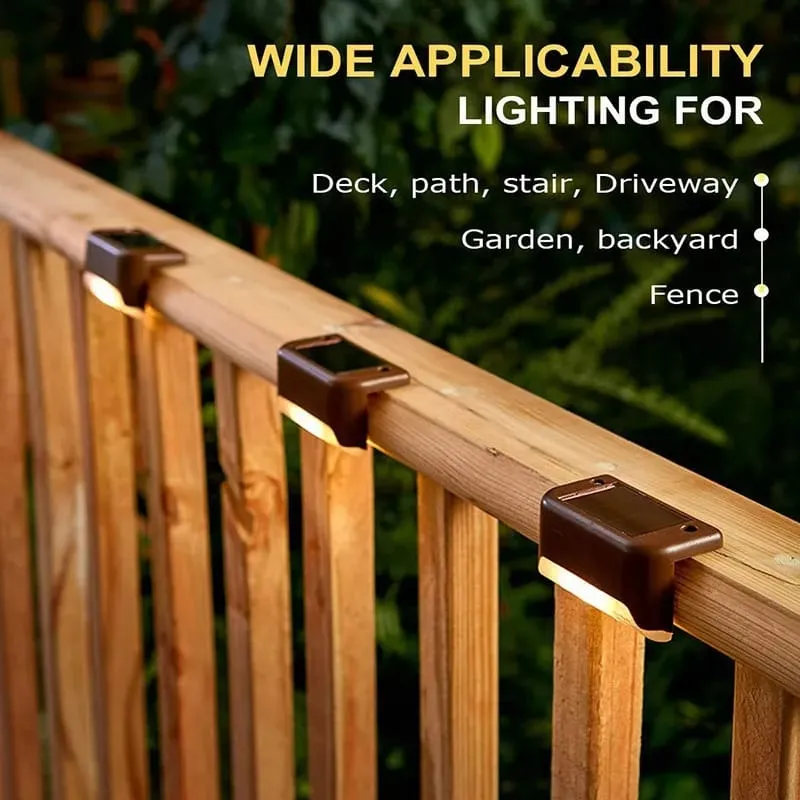 PACK OF 4 WATER PROOF OUTDOOR STAIRS SOLAR LED
