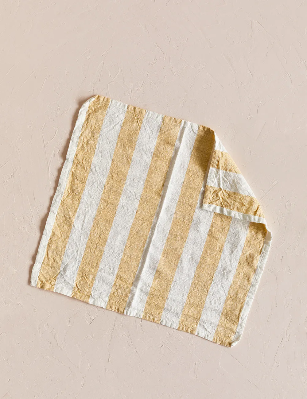 Pack of Two Vanilla Striped Organic Cotton Napkins
