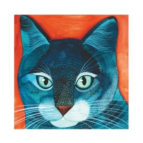 Paperproducts Design Beverage Napkins 20pk Indigo Cat