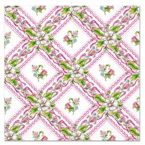 Pink Topiaries Paper Luncheon Napkins