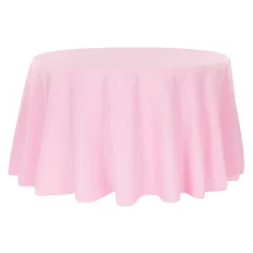 Polyester 120" Round Tablecloth - Pink