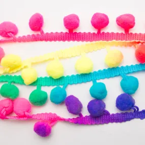 Pom Pom Fringe Tape - Multi Colour Design