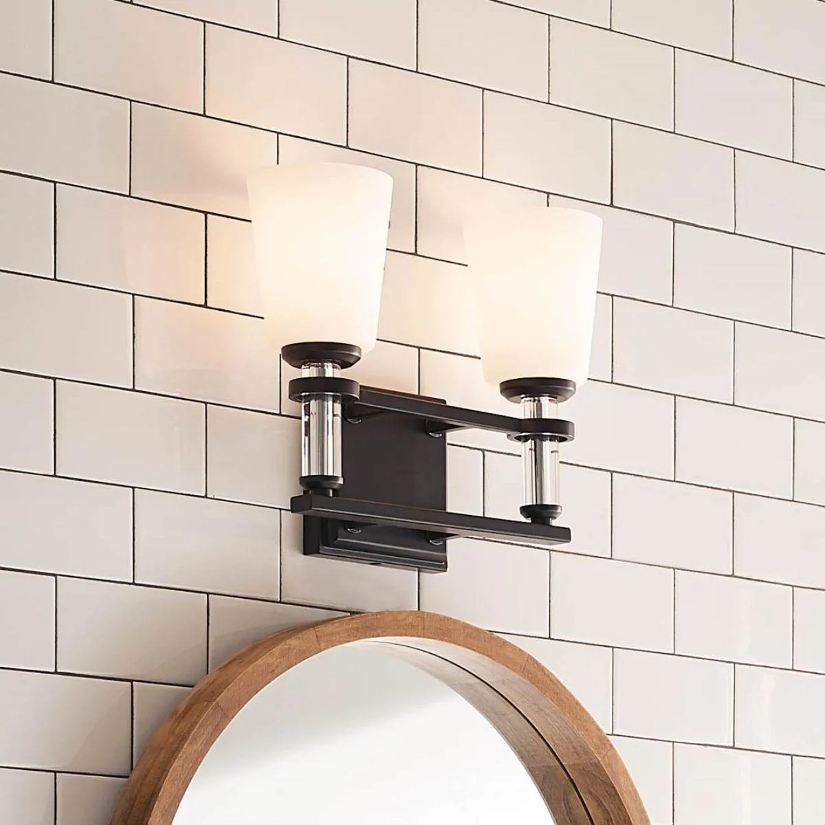 Rosalind 14 in. 2 Lights Vanity Light Black finish