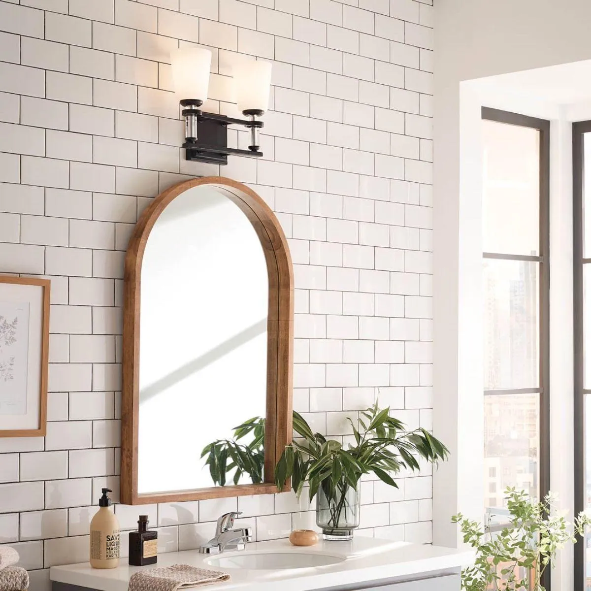 Rosalind 14 in. 2 Lights Vanity Light Black finish