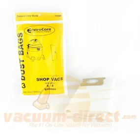 Shop Vac Type H Generic 5-8 Gallon Vacuum Bags by EnviroCare, 3 Pack #712SW