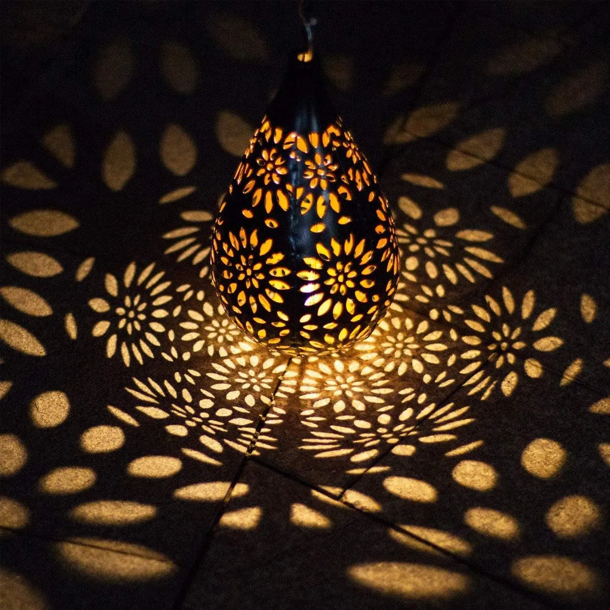 Solar Led Metal Garden Light | Solar Moroccan Garden Light