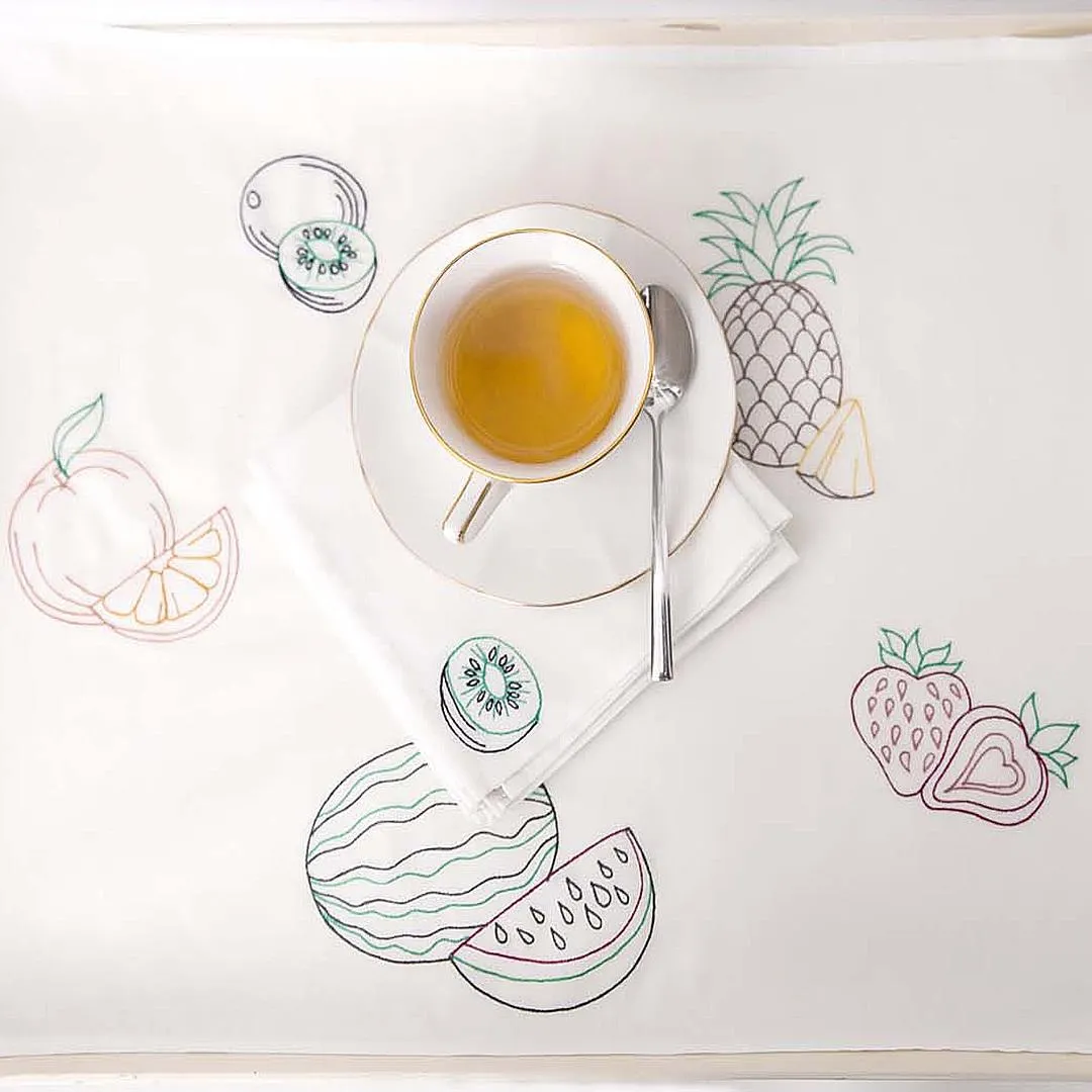 Sophie 8 Pcs Embroidered Napkins And Placemats Set
