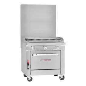 Southbend Platinum, P48A-CCCC Gas Range , 48” Charbroiler With Convection Oven, 173000 Total Btu
