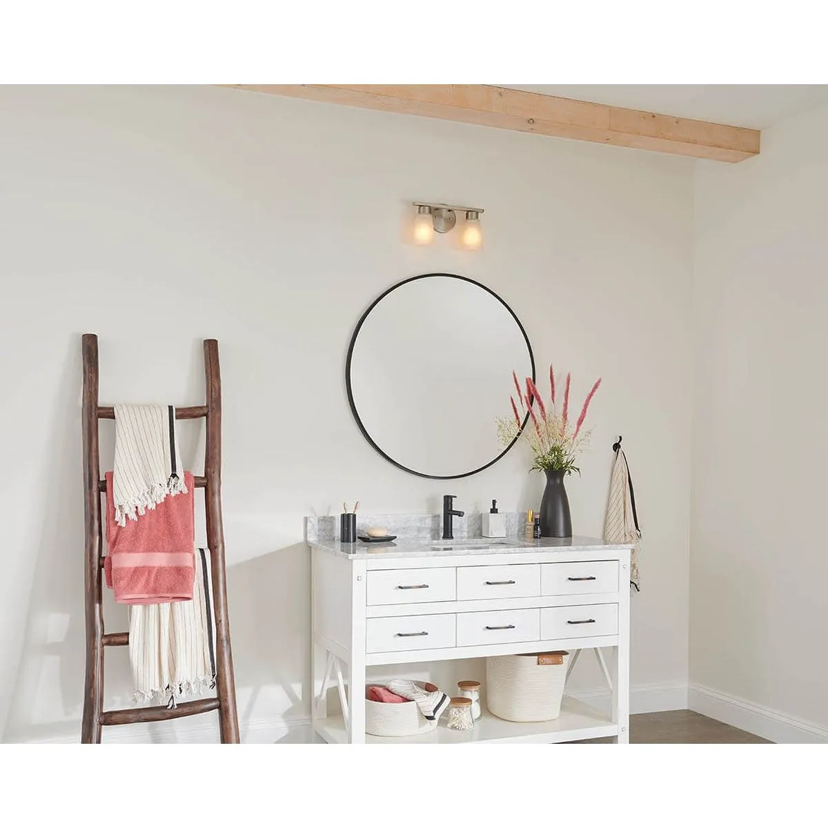 Stamos 13 in. 2 Lights Vanity Light Brushed Nickel finish