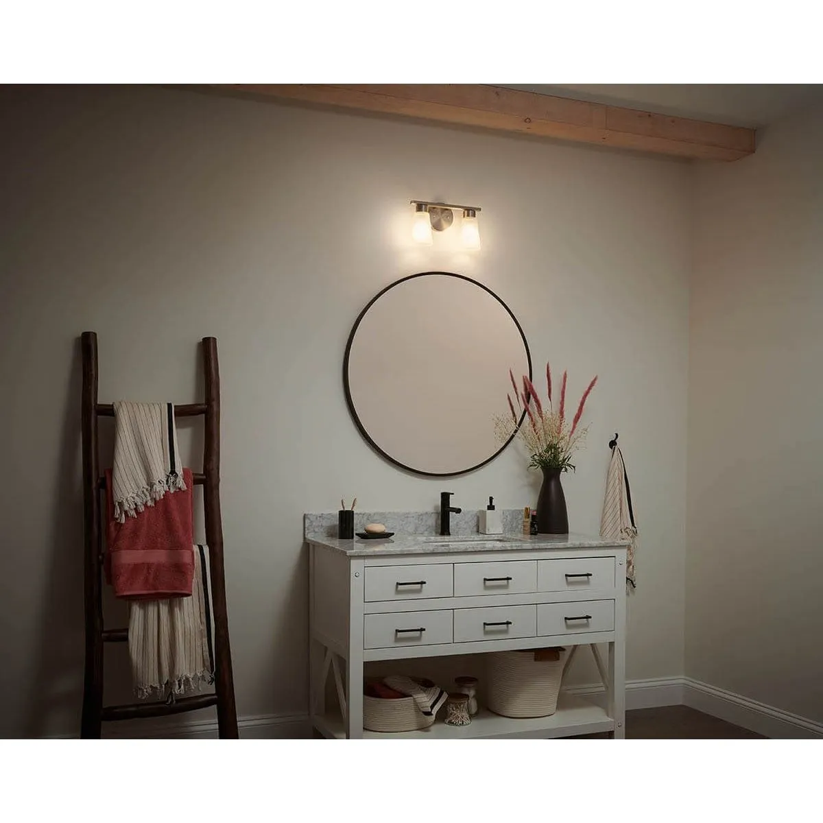 Stamos 13 in. 2 Lights Vanity Light Brushed Nickel finish