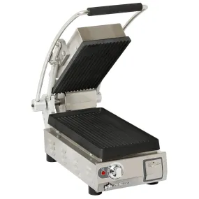 Star Pro-Max PGT7I 7" Panini Grill With Cast Iron Grooved Plates - 120V