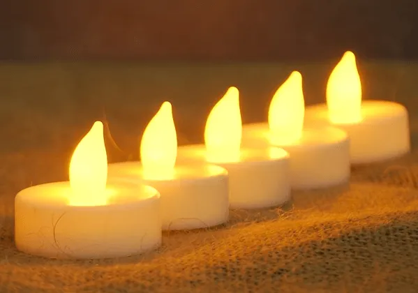 Tea Light Candle Chandelier Double Tier - Black