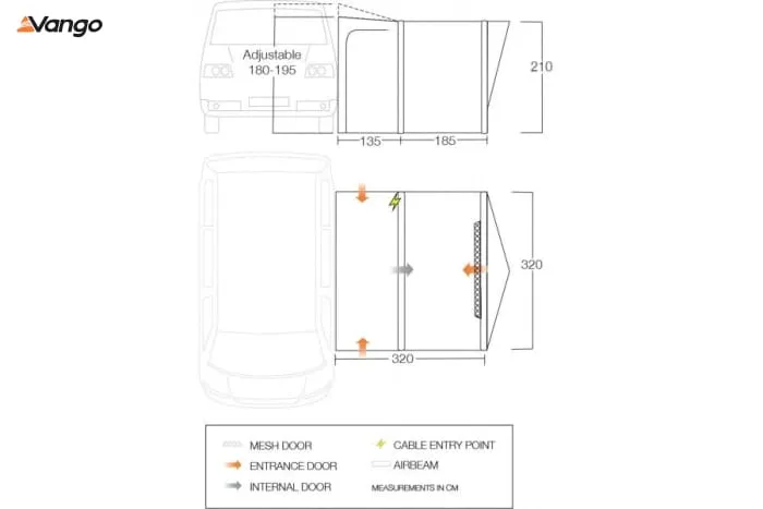 Vango Tolga Air VW Driveaway