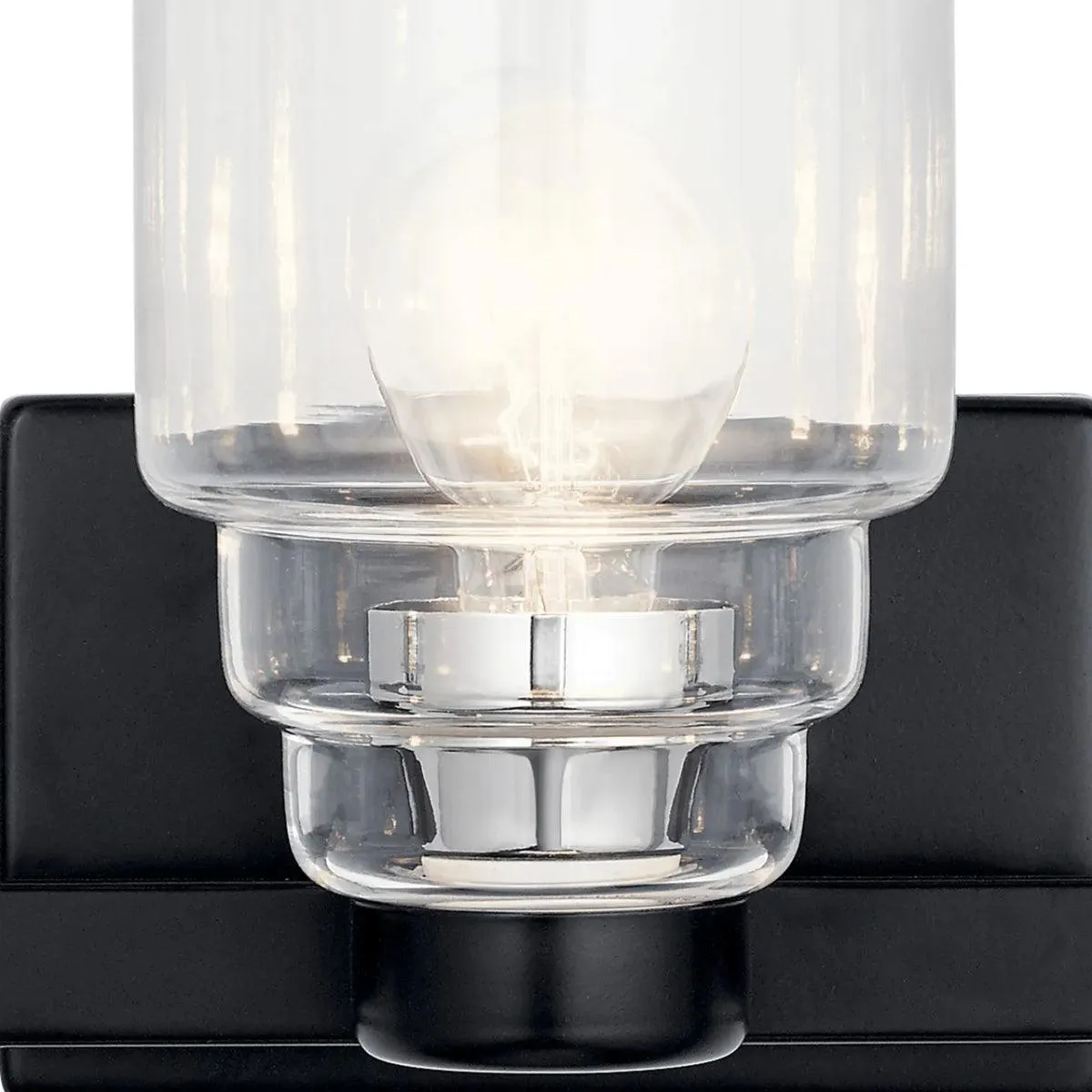 Vionnet 24 In 3-Lights Bathroom Vanity Light, Black Finish