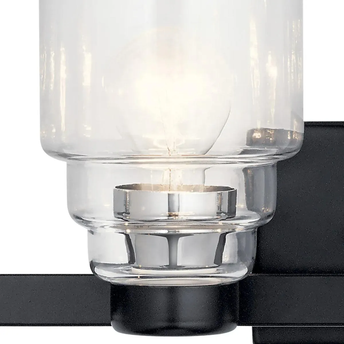 Vionnet 34 In 4-Lights Bathroom Vanity Light, Black Finish