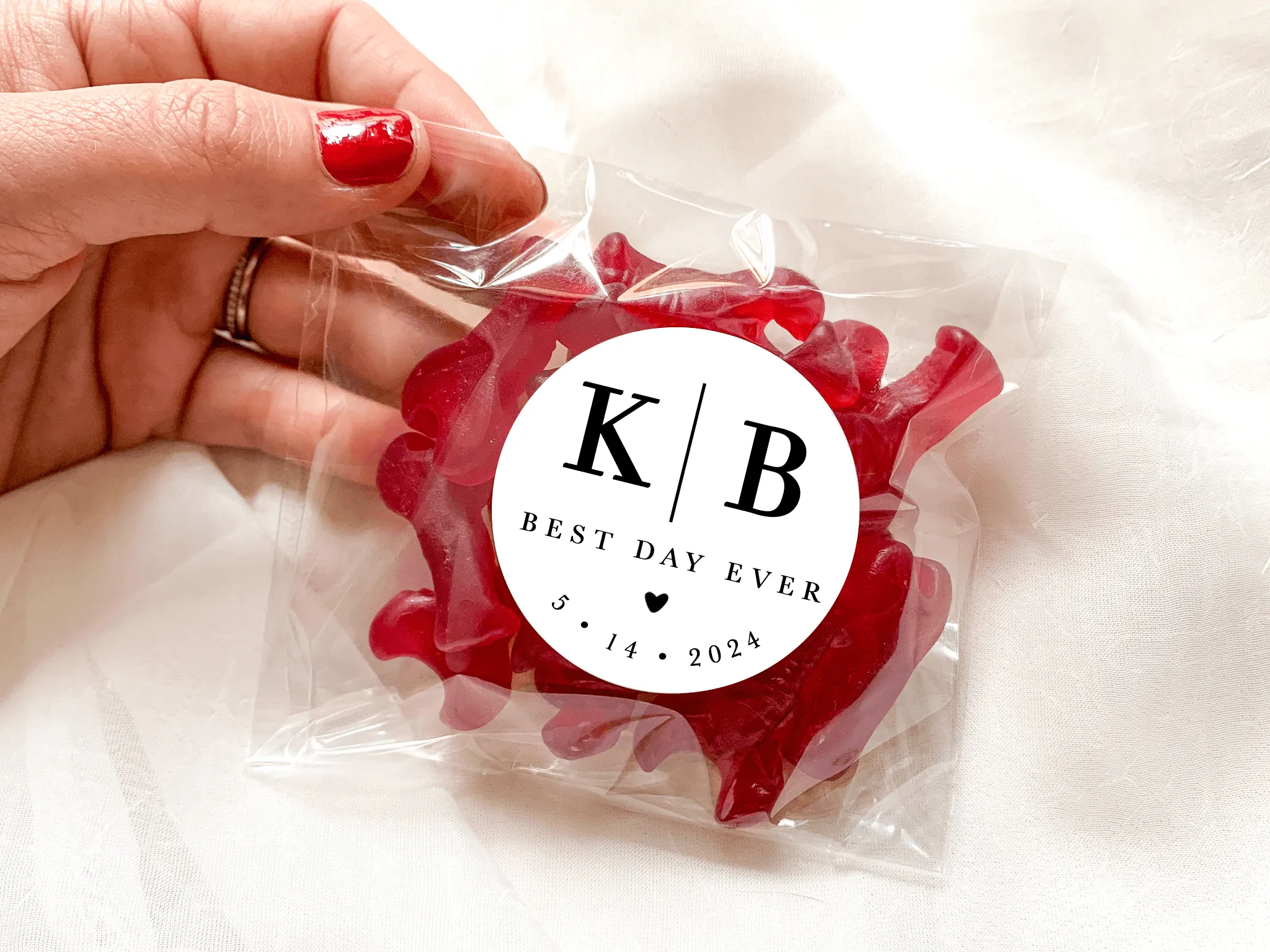 Wedding Initials Stickers - Pack of 20