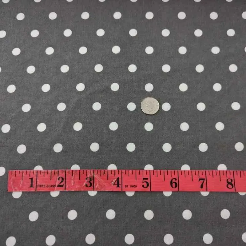White Dots on Grey FLANNEL,  Cozy Cotton Flannel