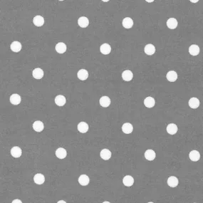White Dots on Grey FLANNEL,  Cozy Cotton Flannel
