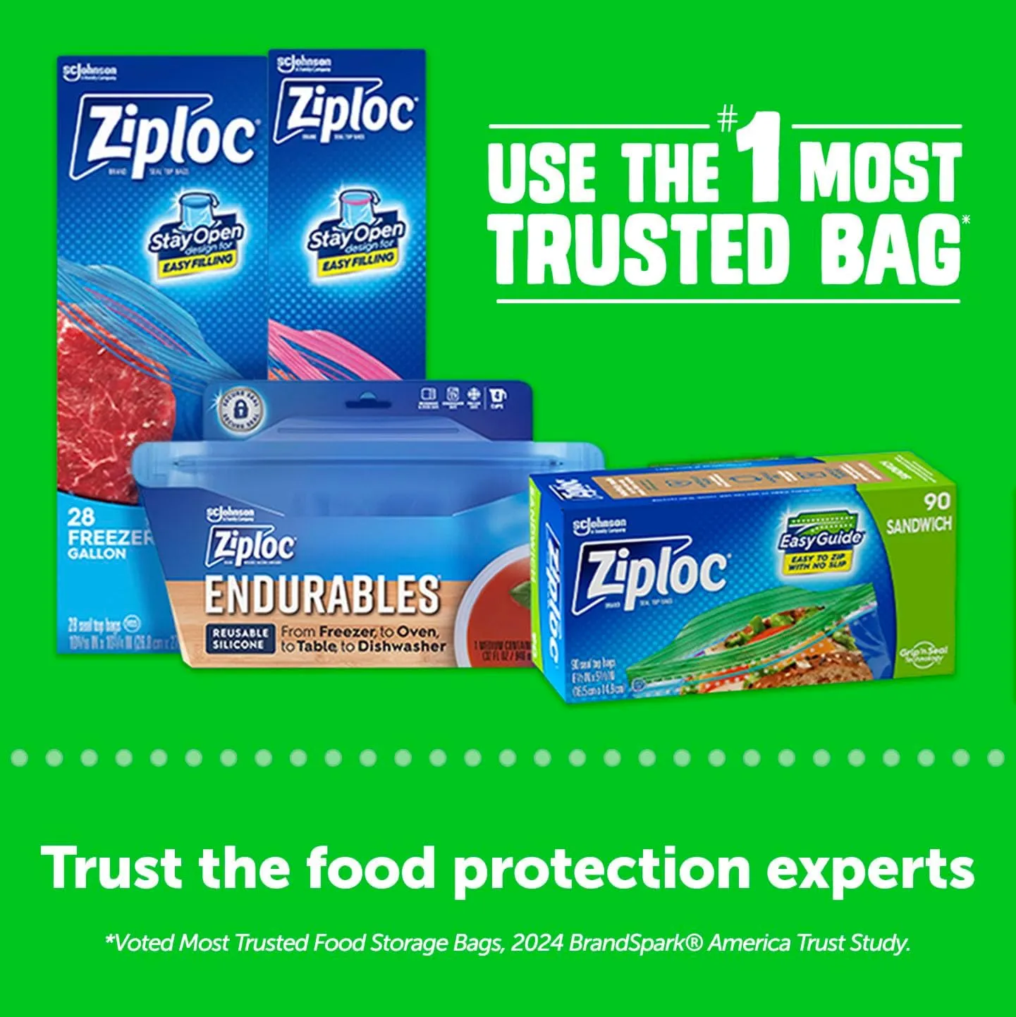 Ziploc Sandwich Bags, Easy Open Tabs, 90 Count, Clear